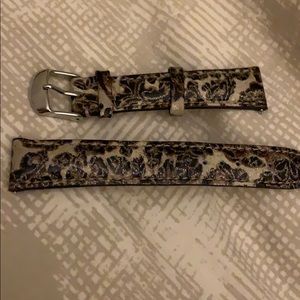 Michele watch strap leopard print